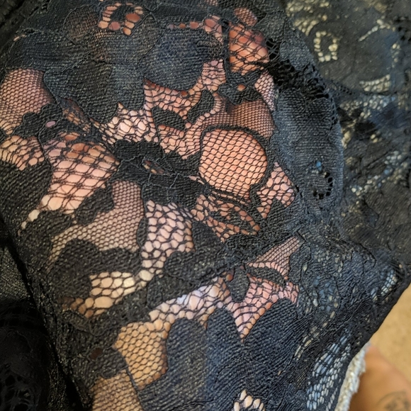 Torrid Black Lace Off Shoulder Skater Dress - Picture 4 of 7